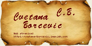 Cvetana Borčević vizit kartica